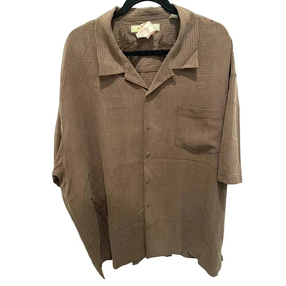 Tommy Bahama Men's Short Sleeve Button Front Collared Silk Shirt Size XXL - Picture 1 of 7